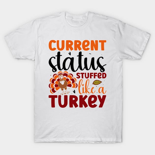 Current status stuffed like a turkey T-Shirt by equiliser